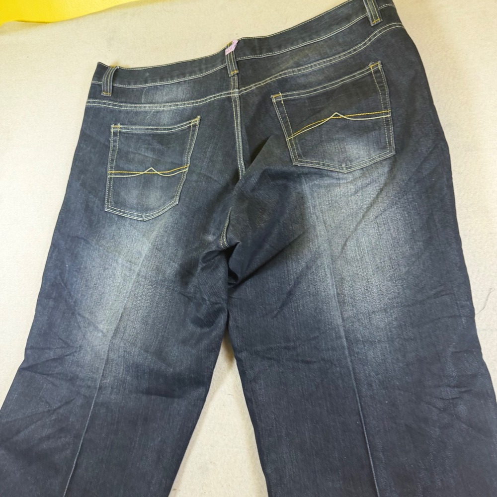 Avirex Mens Relaxed Straight Leg‎ Dark Wash Denim Jeans 42x34 RN113427 Blue